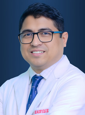 Dr. Masfique Ahmed Bhuiyan
  - গ্যাস্ট্রোইনটেস্টাইনাল ও এন্ডোস্কোপিক সার্জন (পেট, অন্ত্র, লিভার ও হজমতন্ত্রের সার্জারি বিশেষজ্ঞ)