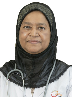Prof. Dr. Nasima Arjumand Banu
  - প্রসূতি ও স্ত্রীরোগ বিশেষজ্ঞ ও সার্জন